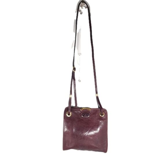 Aldo Filosini VTG Brown Leather Craftsman Crossbody Shoulder Bag Made In Italy - Picture 2 of 15